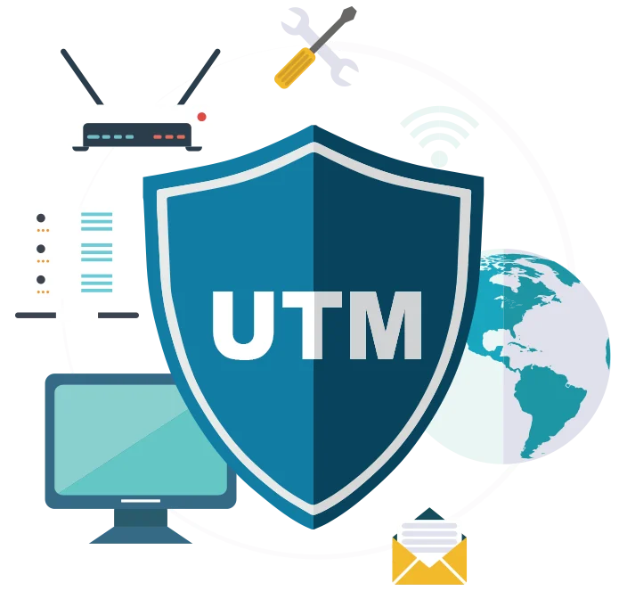 image with texts listing out the benefits of unified threat management solutions